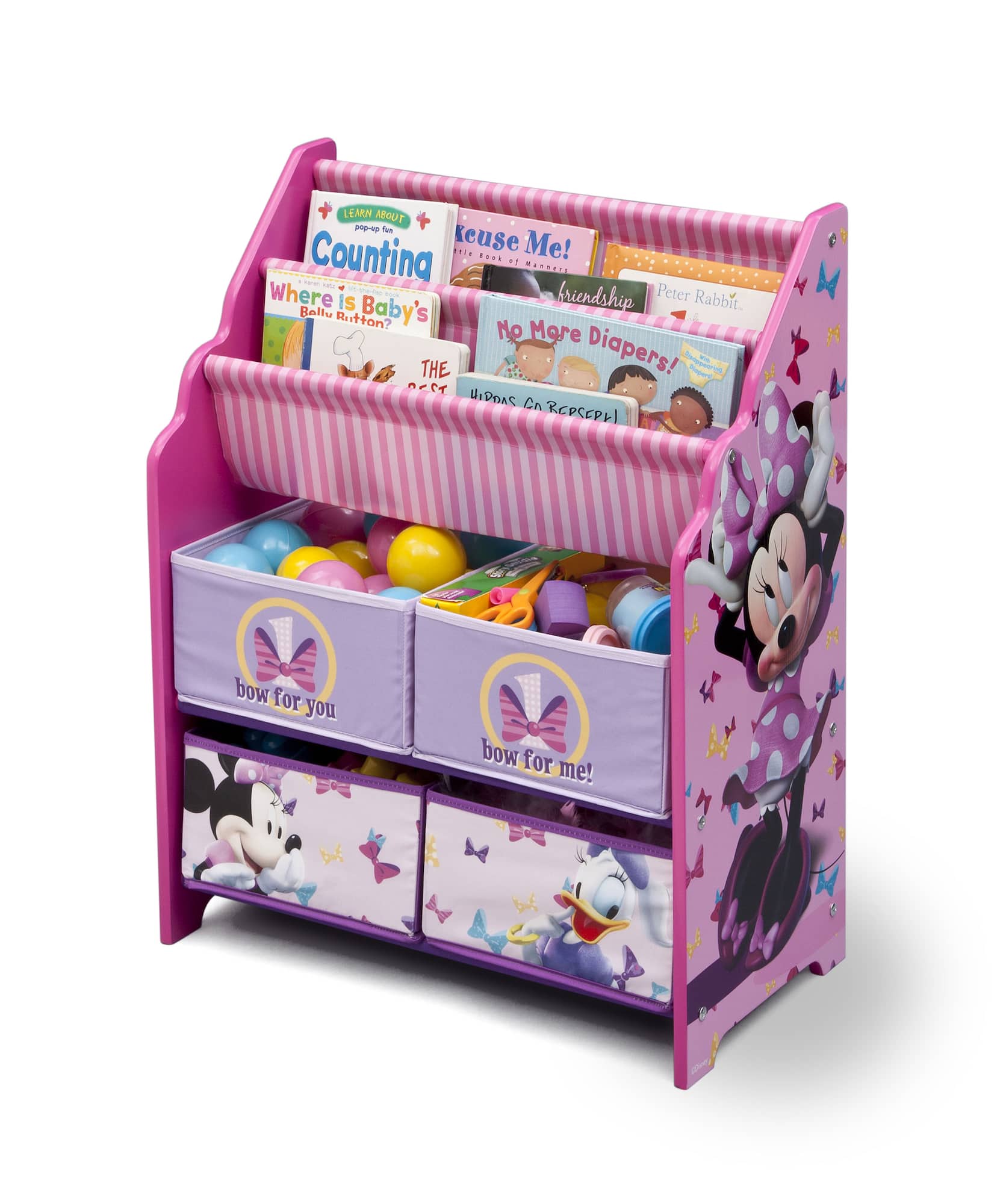 Delta Children Minnie Mouse Toy & Book Organizer
